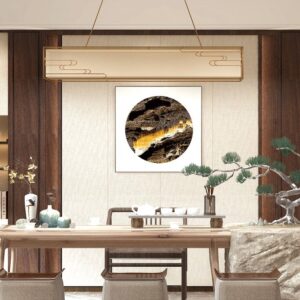 MH3029 Wall Panel - Korea Fabric Series 600mm (W) - Bamboo Fibre Board (Oval Hole)